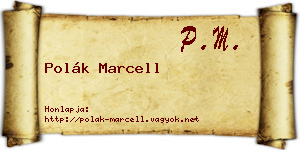 Polák Marcell névjegykártya